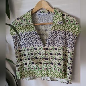 Zara printed crop top